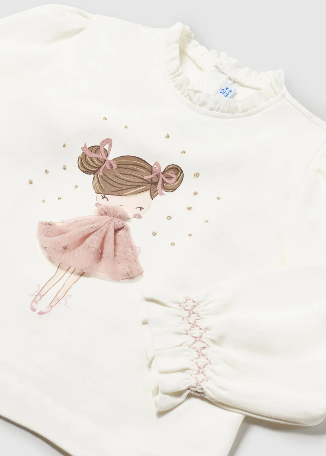 Maglietta elegante applicazione tulle neonata^Mayoral Best Sale