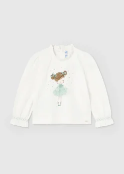 Maglietta elegante applicazione tulle neonata^Mayoral Store