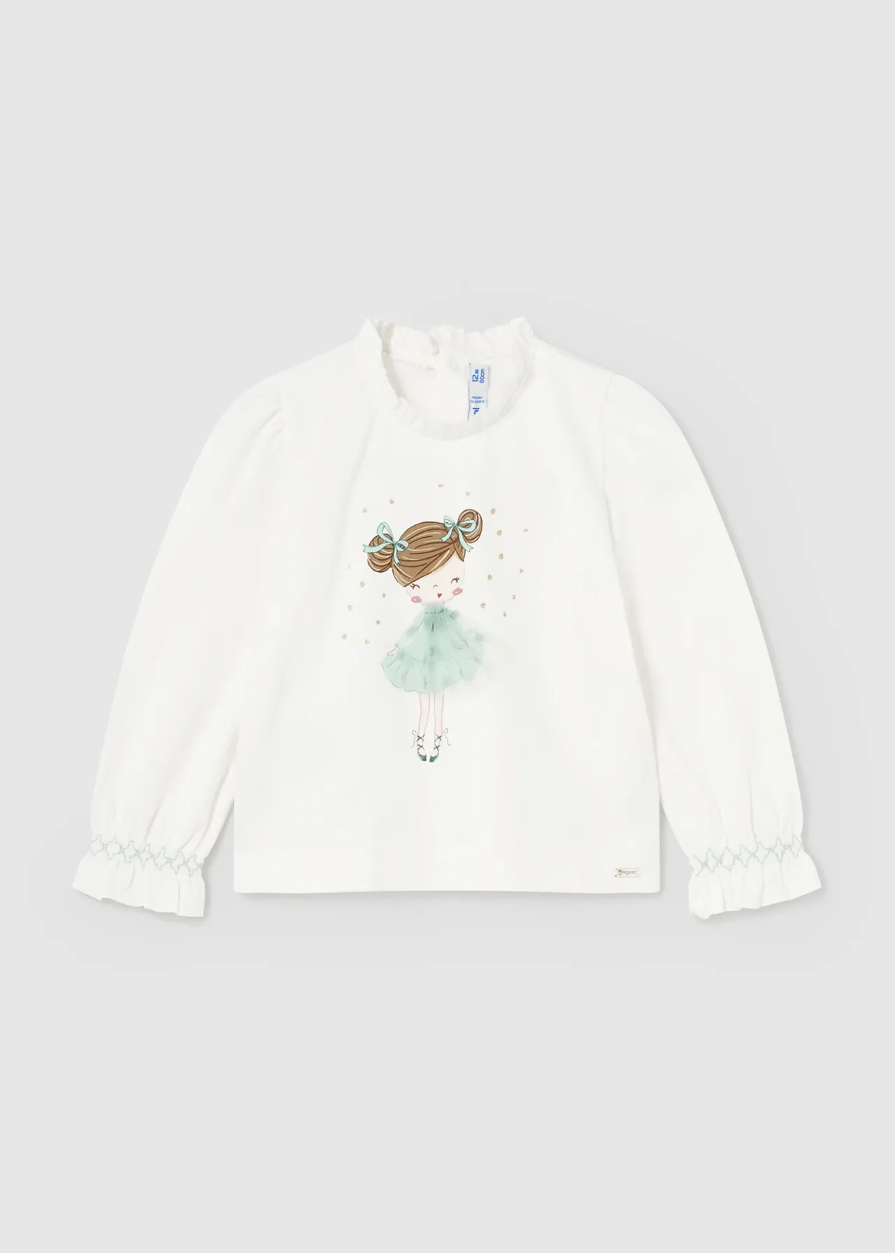 Maglietta elegante applicazione tulle neonata^Mayoral Store