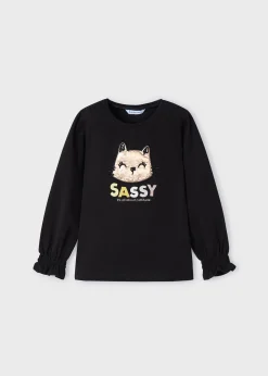 Maglietta gatto bambina^Mayoral Fashion
