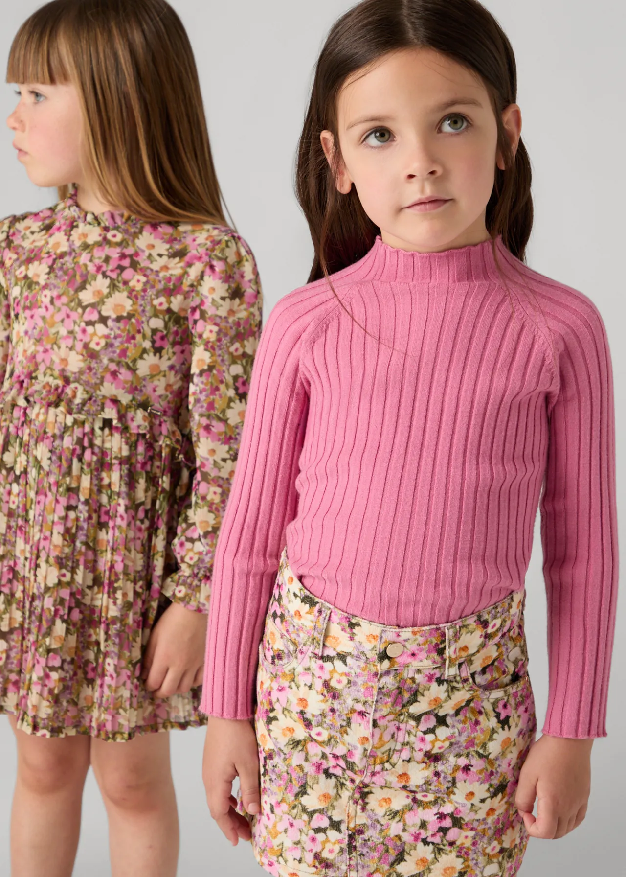 Maglietta lupetto costine bambina^Mayoral Fashion