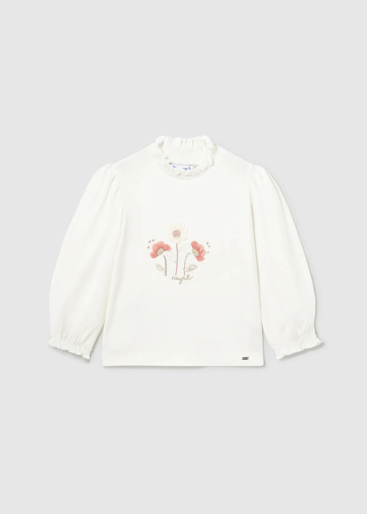 Maglietta lupetto fiori neonata^Mayoral Cheap
