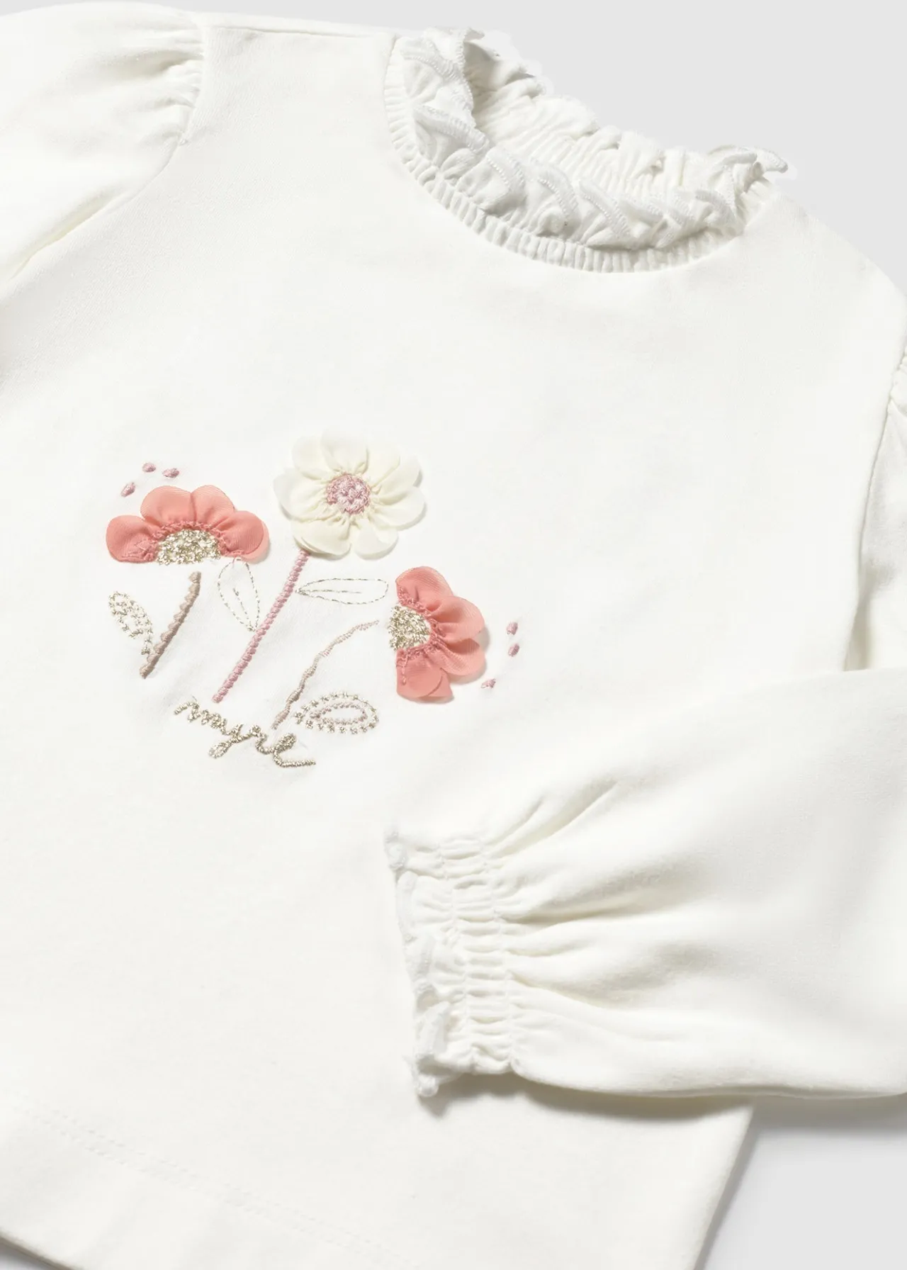 Maglietta lupetto fiori neonata^Mayoral Cheap