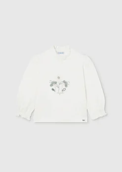 Maglietta lupetto fiori neonata^Mayoral Cheap
