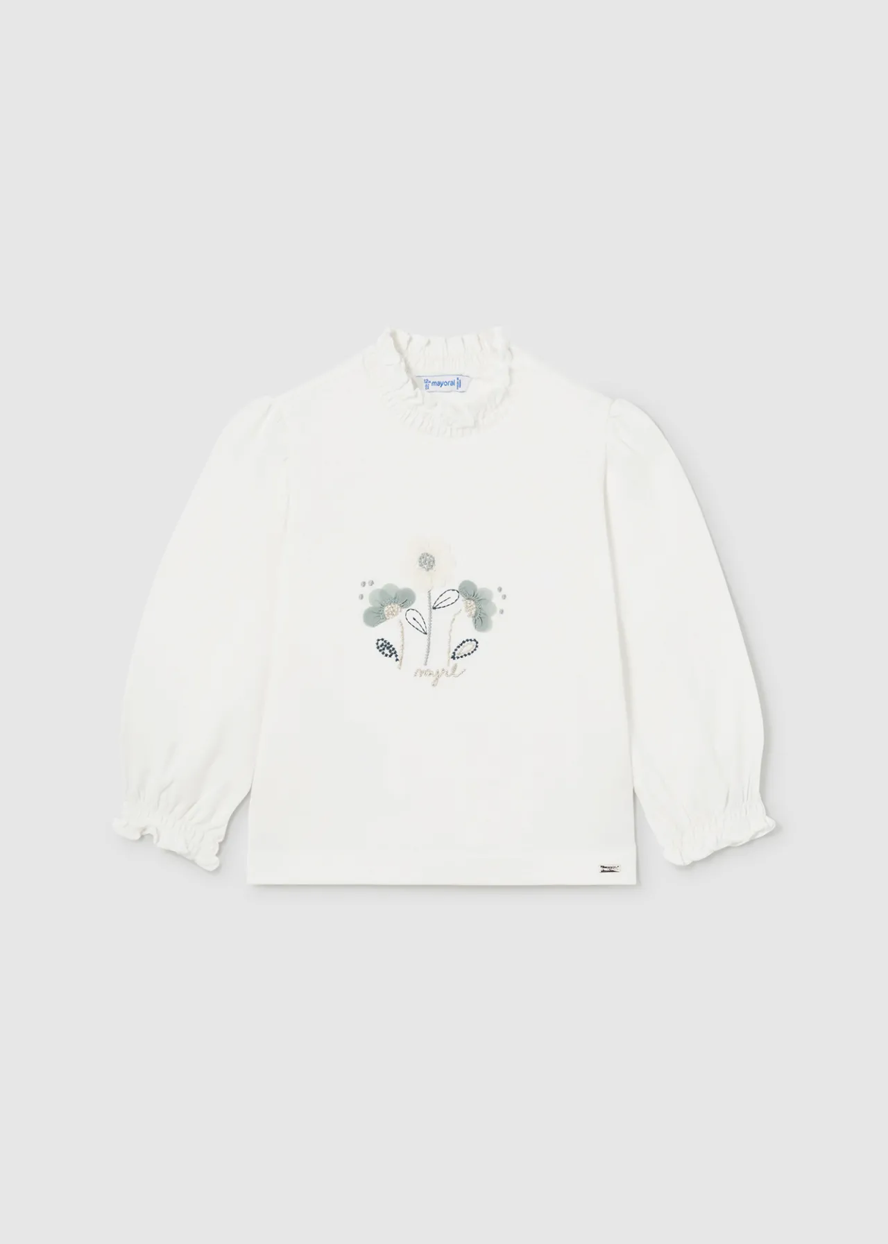 Maglietta lupetto fiori neonata^Mayoral Cheap