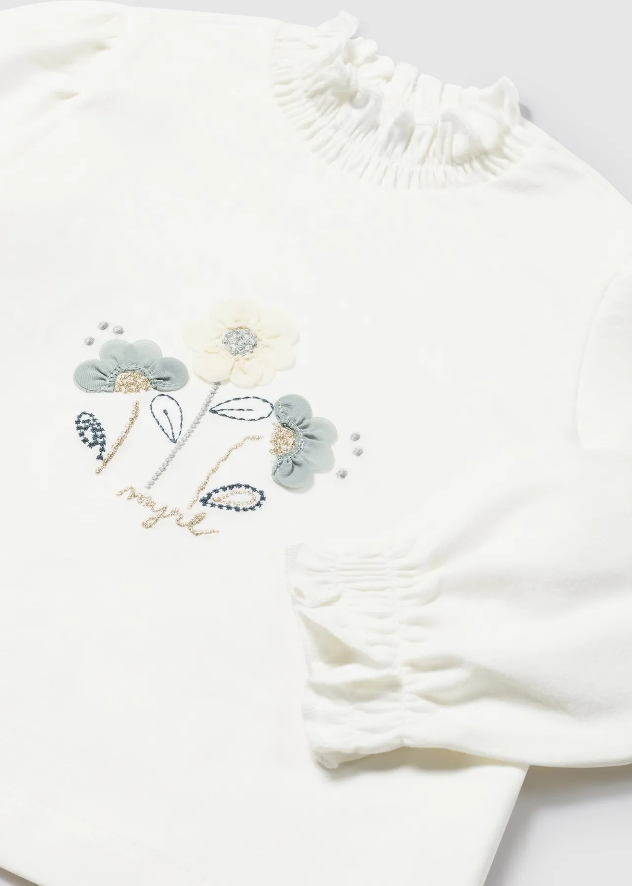 Maglietta lupetto fiori neonata^Mayoral Cheap