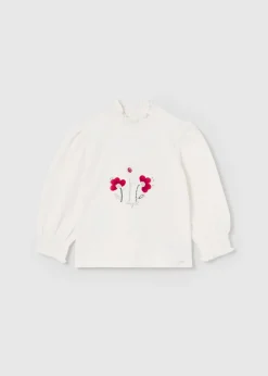Maglietta lupetto fiori neonata^Mayoral Shop