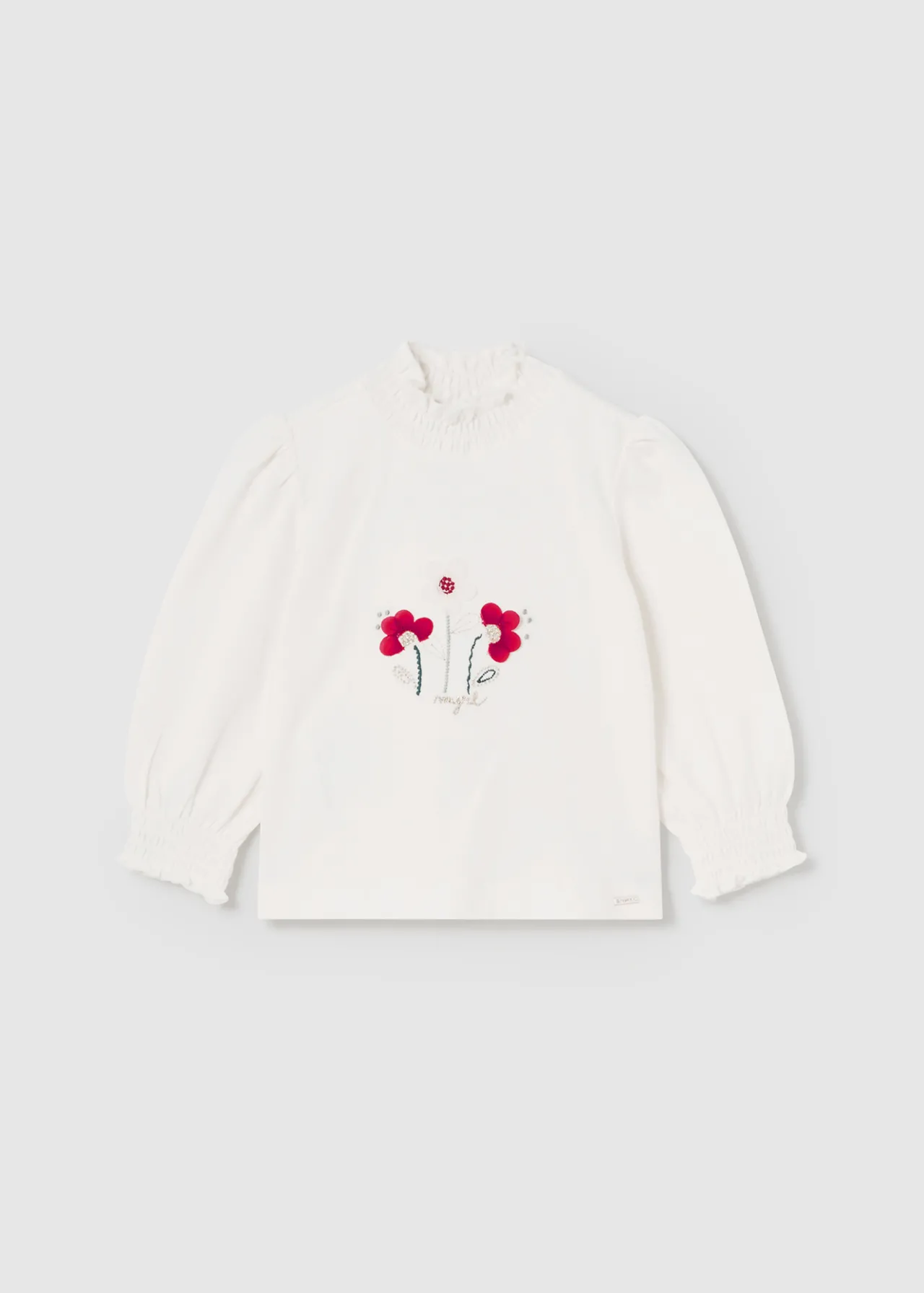 Maglietta lupetto fiori neonata^Mayoral Shop