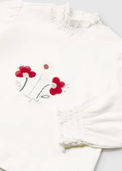 Maglietta lupetto fiori neonata^Mayoral Shop