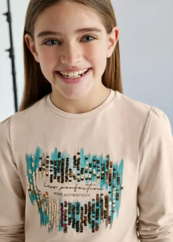 Maglietta lustrini ragazza^Mayoral Fashion