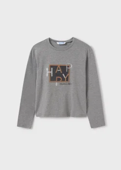 Maglietta scritta lustrini ragazza^Mayoral Store