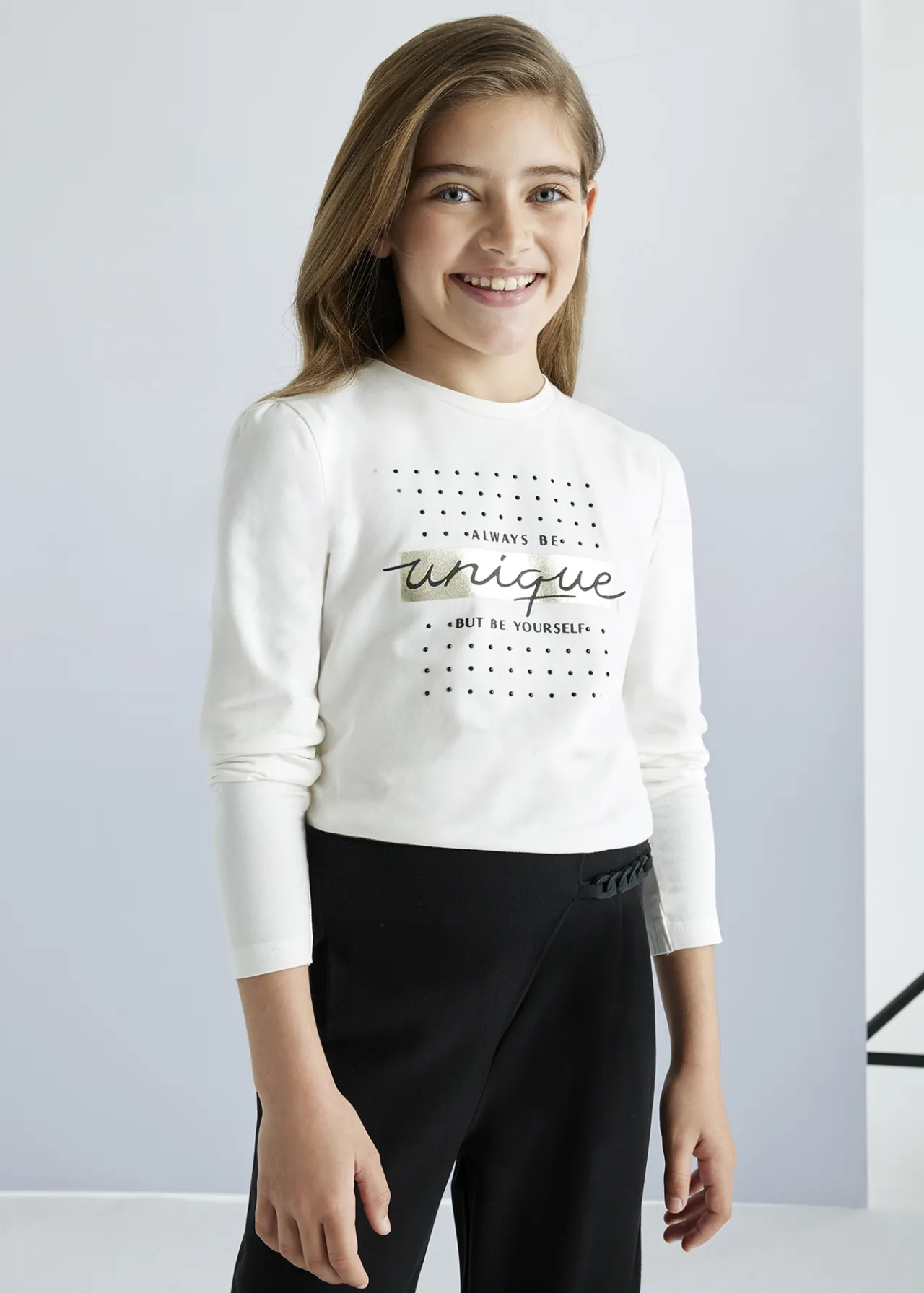 Maglietta scritta ragazza^Mayoral Shop