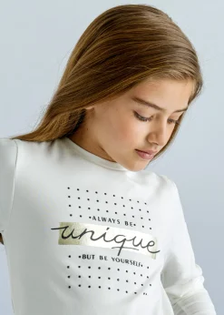 Maglietta scritta ragazza^Mayoral Shop