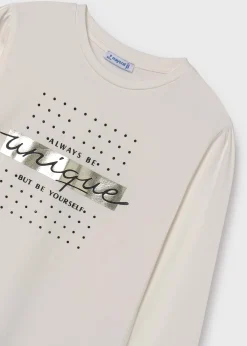 Maglietta scritta ragazza^Mayoral Shop
