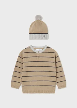 Maglione cappello righe neonato^Mayoral Best