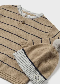 Maglione cappello righe neonato^Mayoral Best