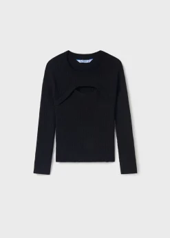 Maglione costine apertura ragazza^Mayoral New
