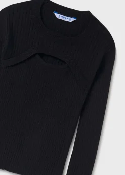 Maglione costine apertura ragazza^Mayoral New