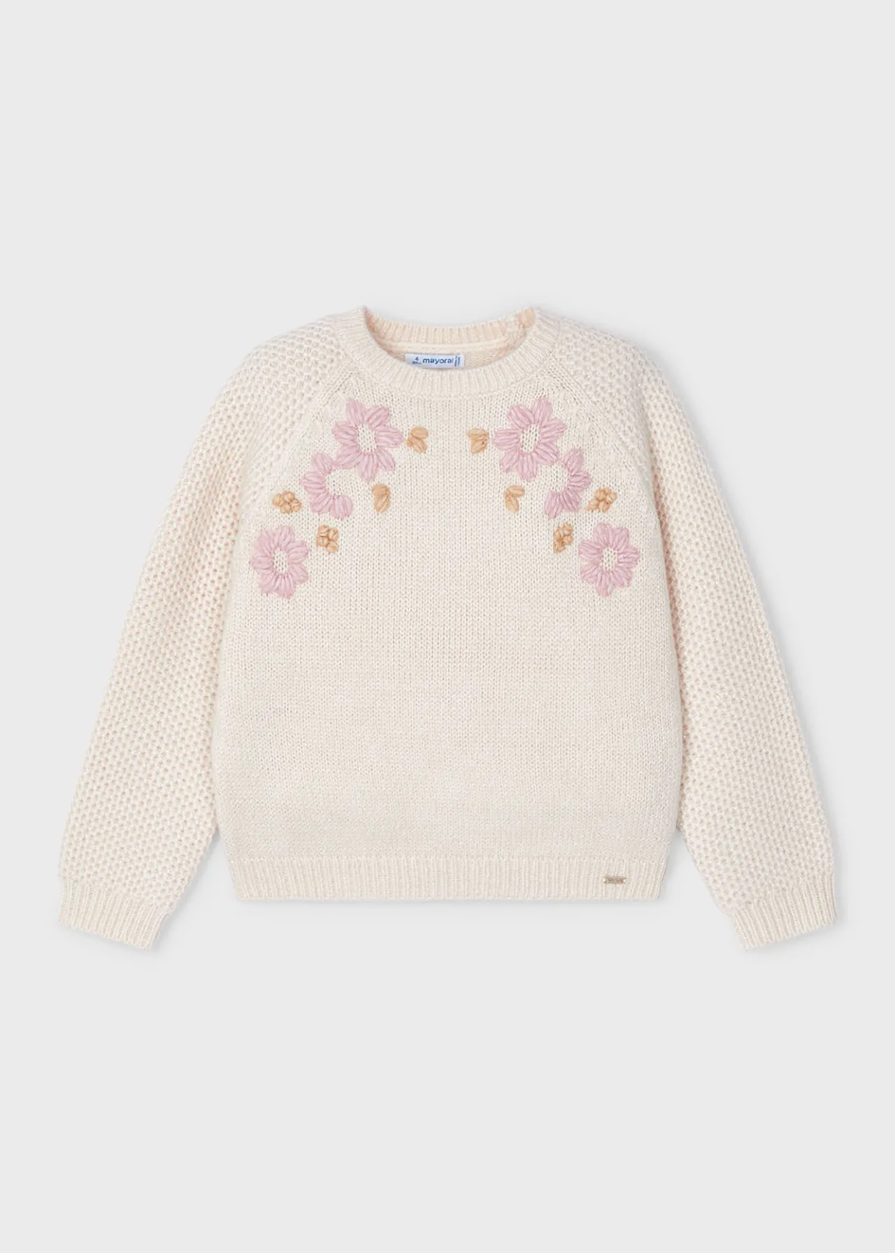 Maglione fiori ricamati bambina^Mayoral Sale
