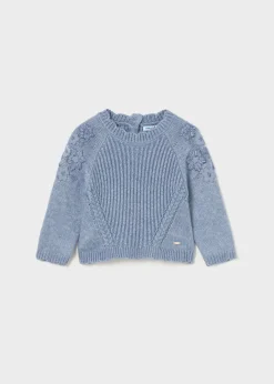 Maglione fiori ricami neonata^Mayoral Store