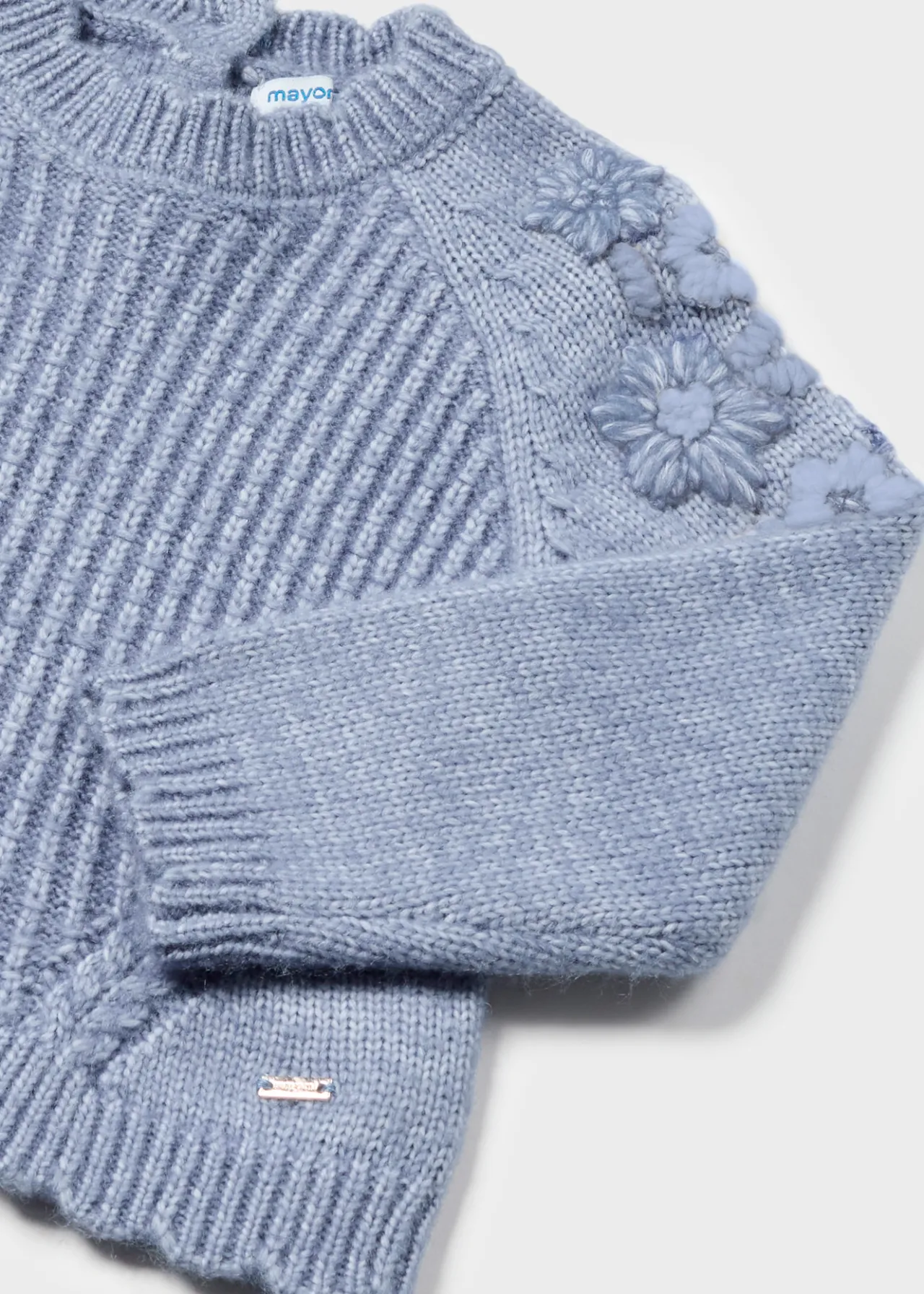 Maglione fiori ricami neonata^Mayoral Store