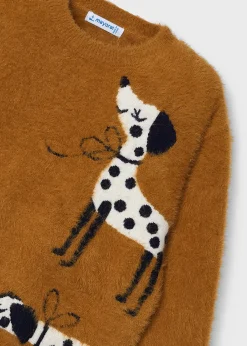 Maglione intarsi cagnolini bambina^Mayoral New