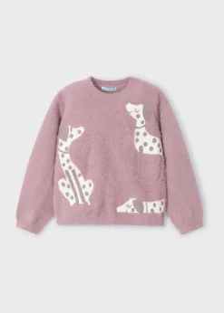 Maglione intarsi cagnolini bambina^Mayoral Best