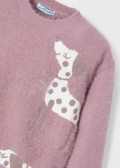 Maglione intarsi cagnolini bambina^Mayoral Best