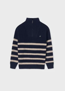 Maglione righe colletto cerniera ragazzo^Mayoral Fashion