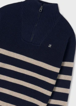 Maglione righe colletto cerniera ragazzo^Mayoral Fashion
