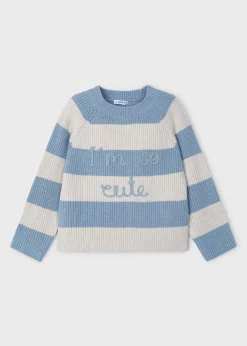 Maglione testo righe bambina^Mayoral Best Sale