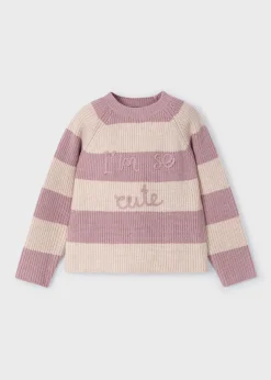 Maglione testo righe bambina^Mayoral Discount
