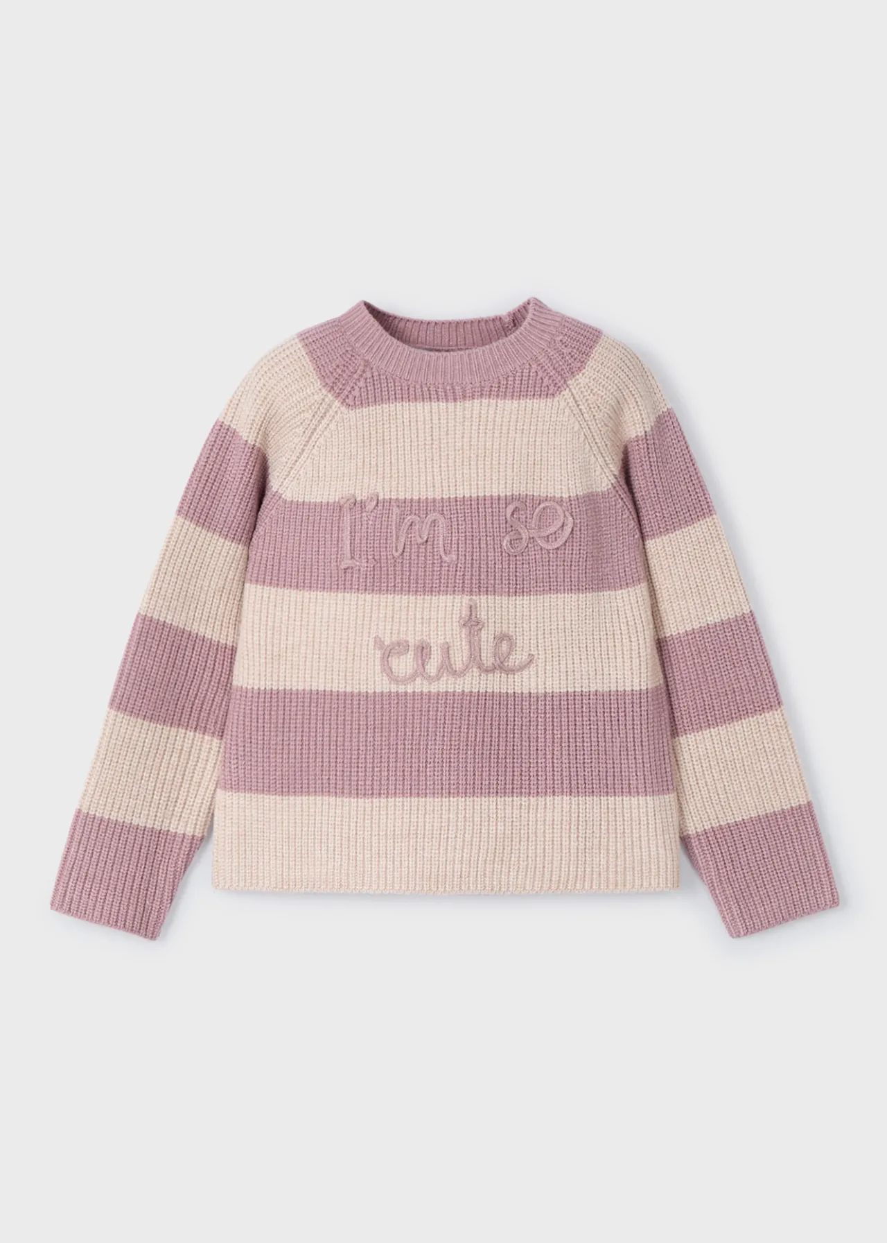 Maglione testo righe bambina^Mayoral Discount