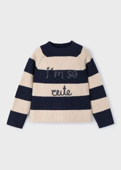 Maglione testo righe bambina^Mayoral Flash Sale