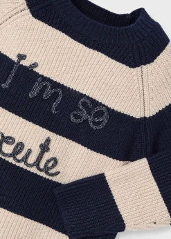 Maglione testo righe bambina^Mayoral Flash Sale