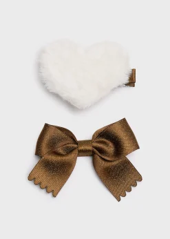 Pack 2 fermagli cuori fiocco bambina^Mayoral Cheap