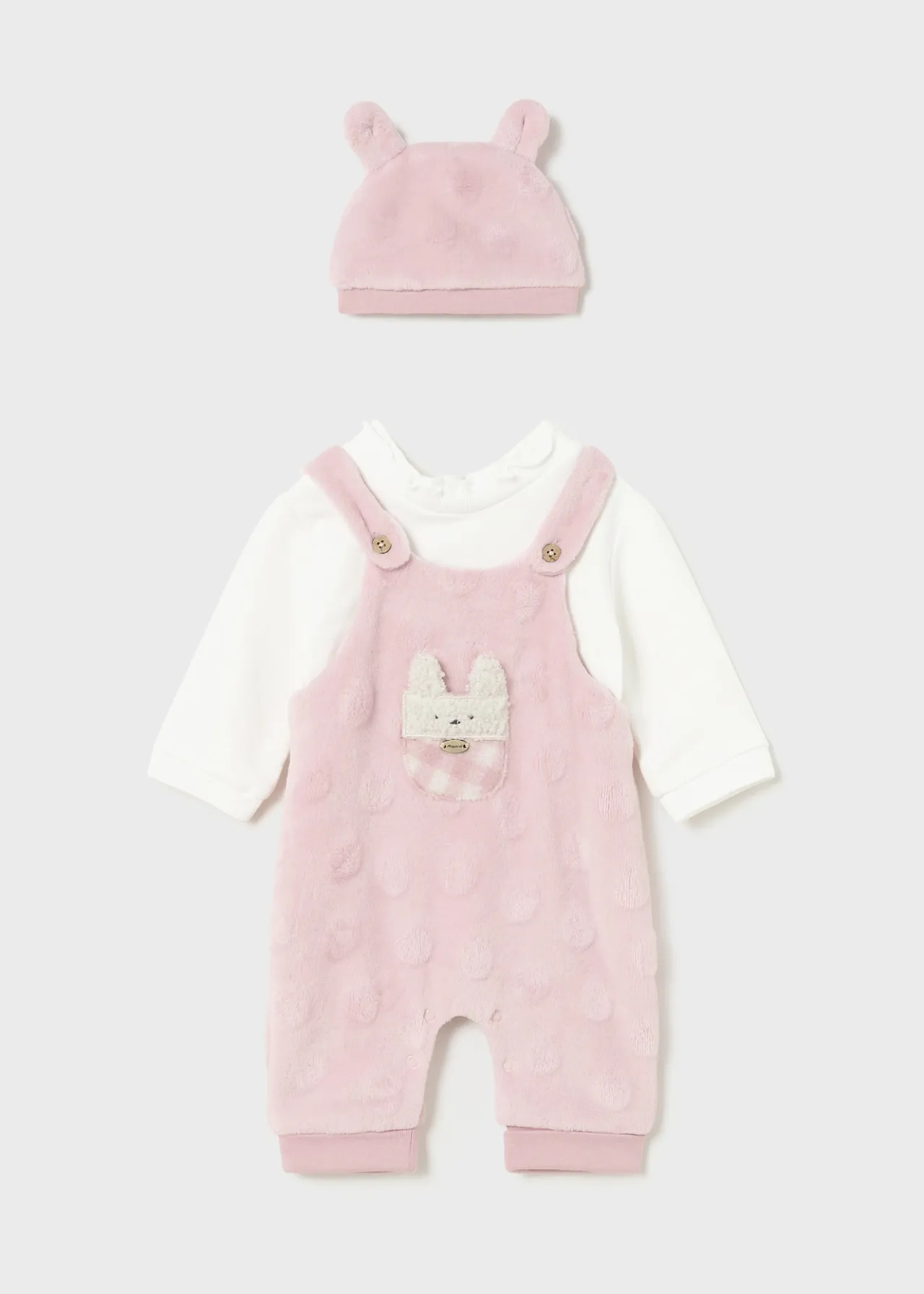 Pagliaccetto con cappellino orecchie neonata^Mayoral Best