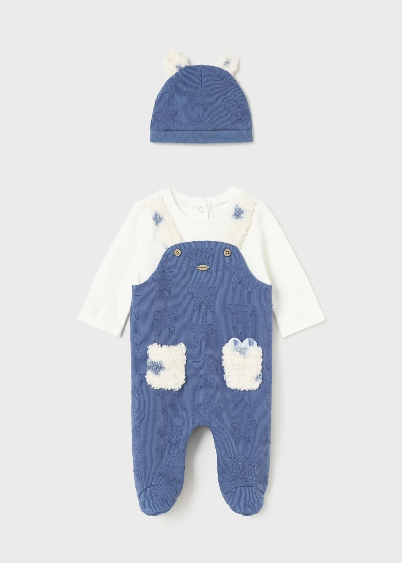 Pagliaccetto con cappello orecchie neonato^Mayoral Hot