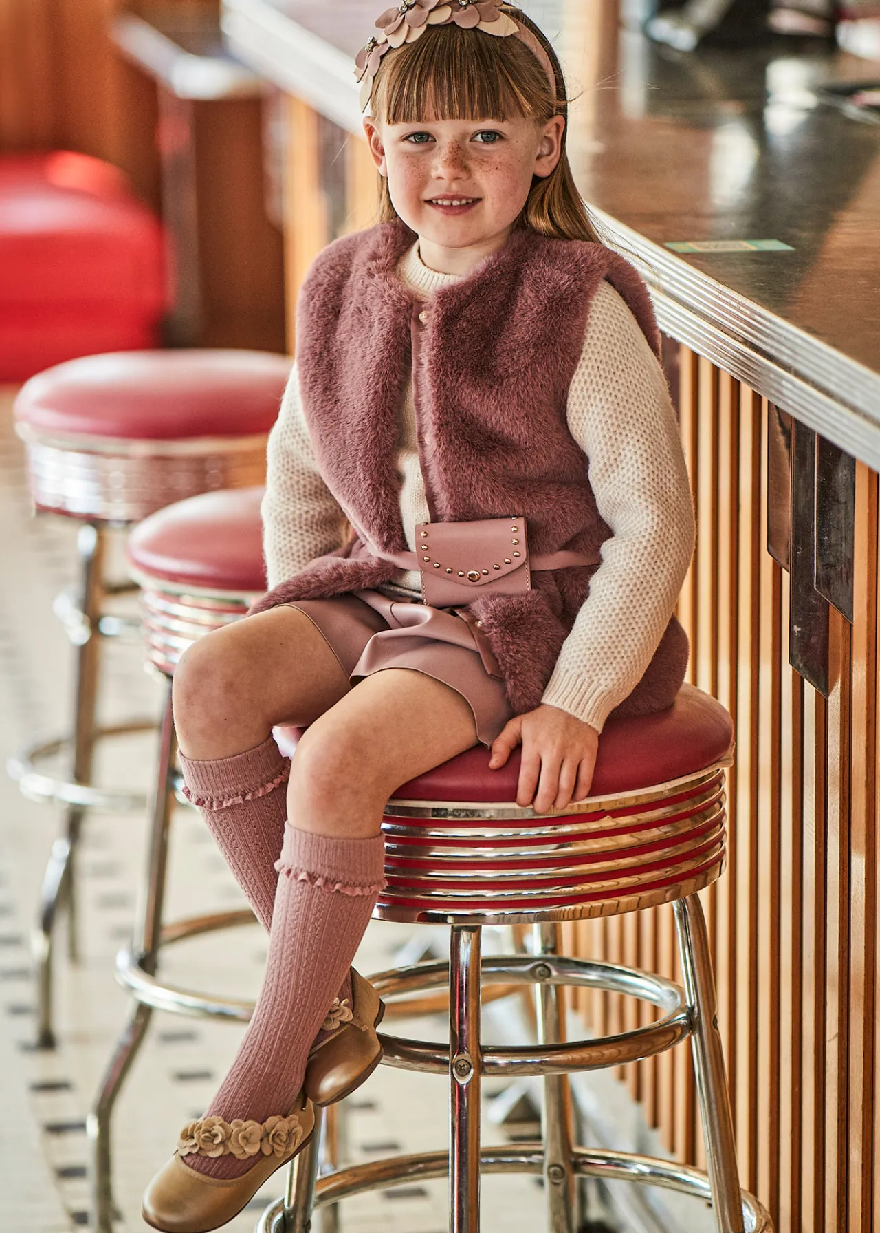 Pantaloncino similpelle bambina^Mayoral Sale