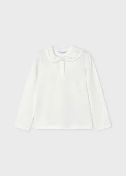 Polo colletto decorato bambina^Mayoral Clearance