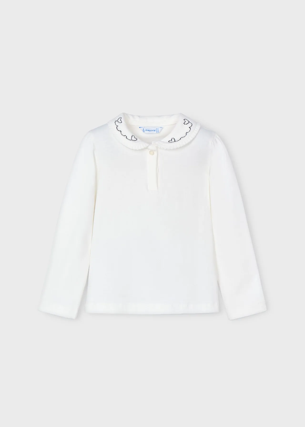 Polo colletto decorato bambina^Mayoral Fashion