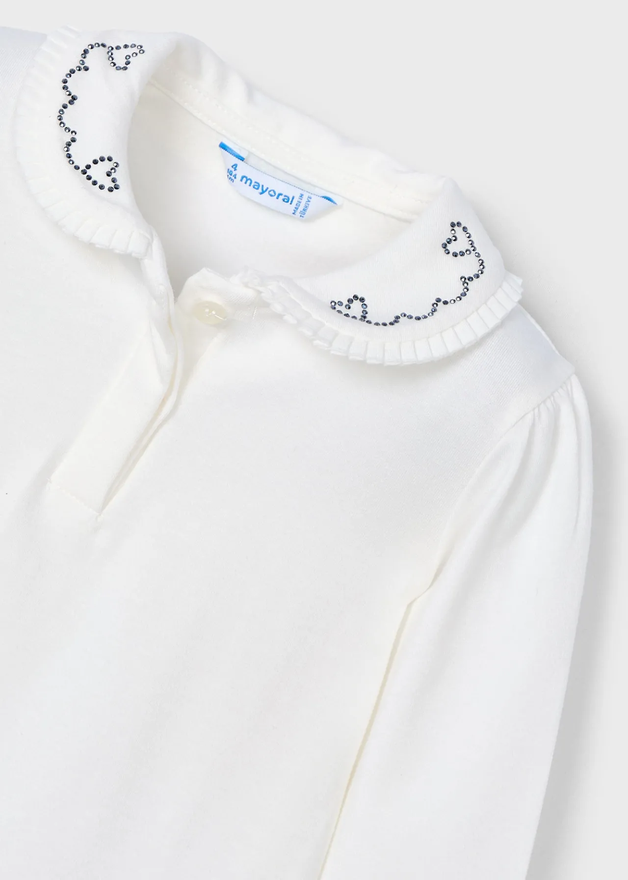 Polo colletto decorato bambina^Mayoral Fashion