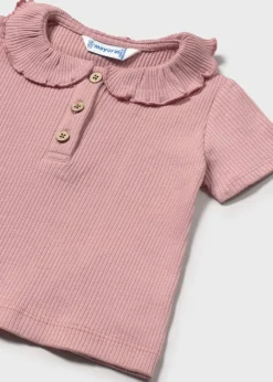 Polo costine colletto volant neonata^Mayoral Best