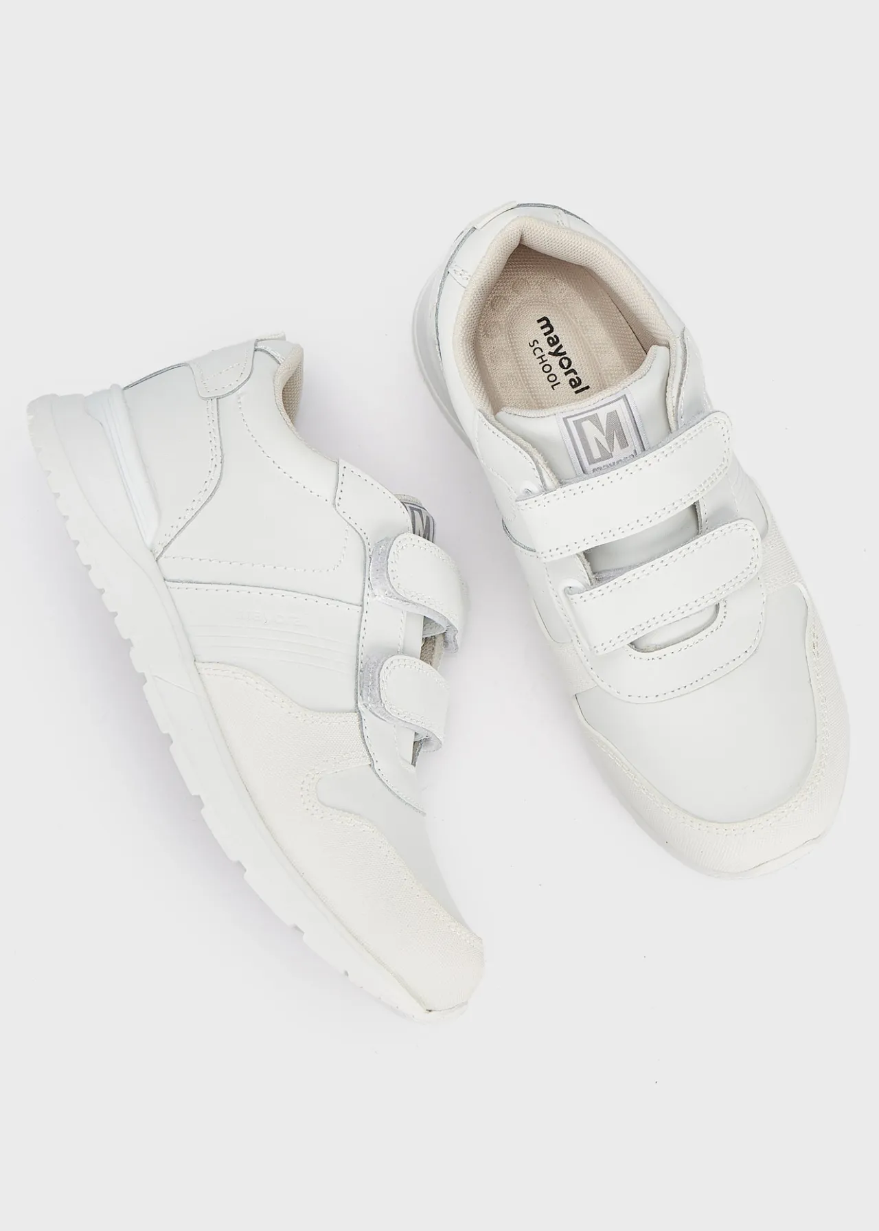 Scarpe sportive pelle con doppia chiusura velcro bambino^Mayoral Store