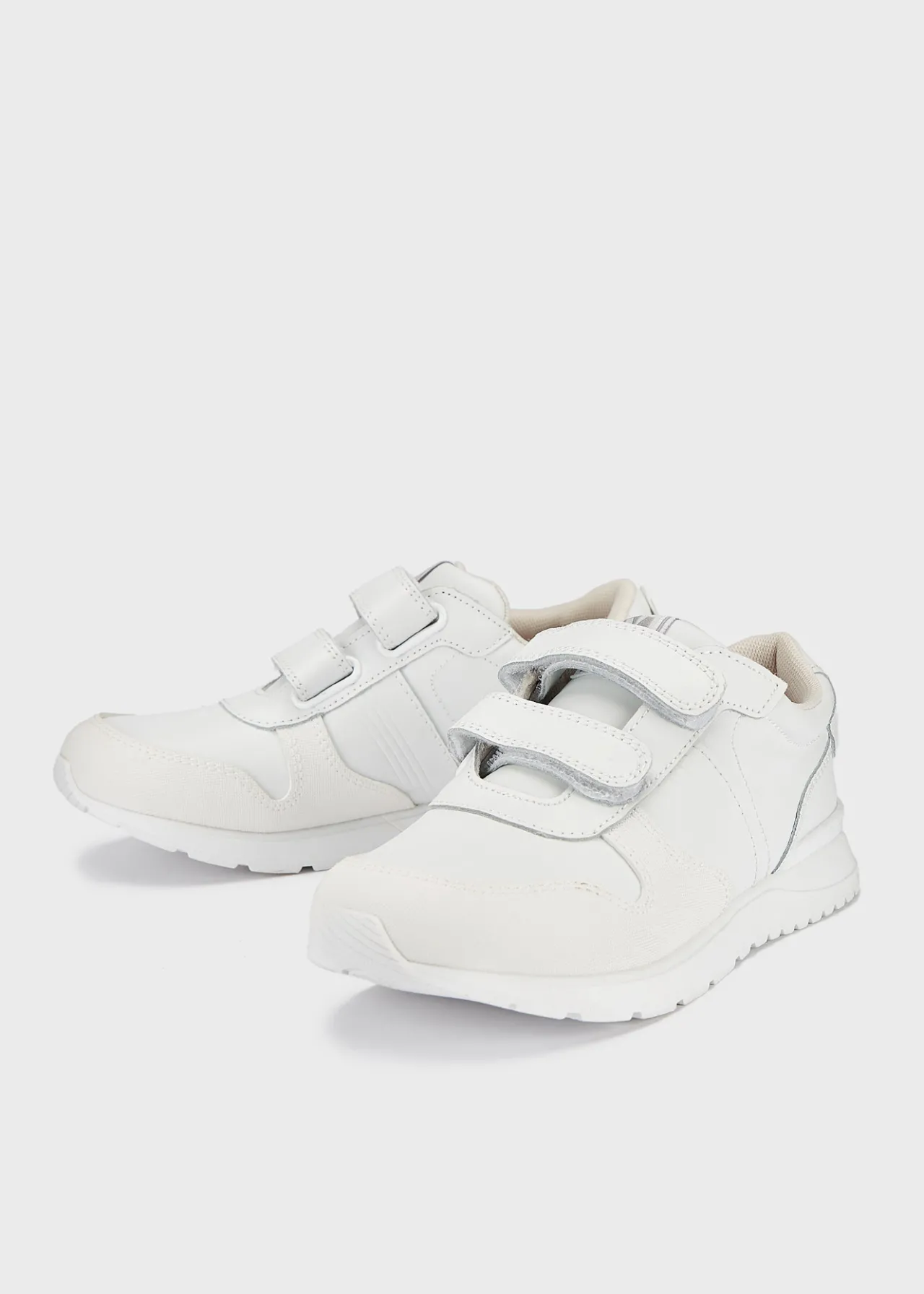Scarpe sportive pelle con doppia chiusura velcro bambino^Mayoral Store