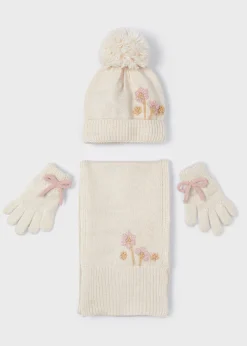 Set 3 pezzi sciarpa fiore bambina^Mayoral Hot