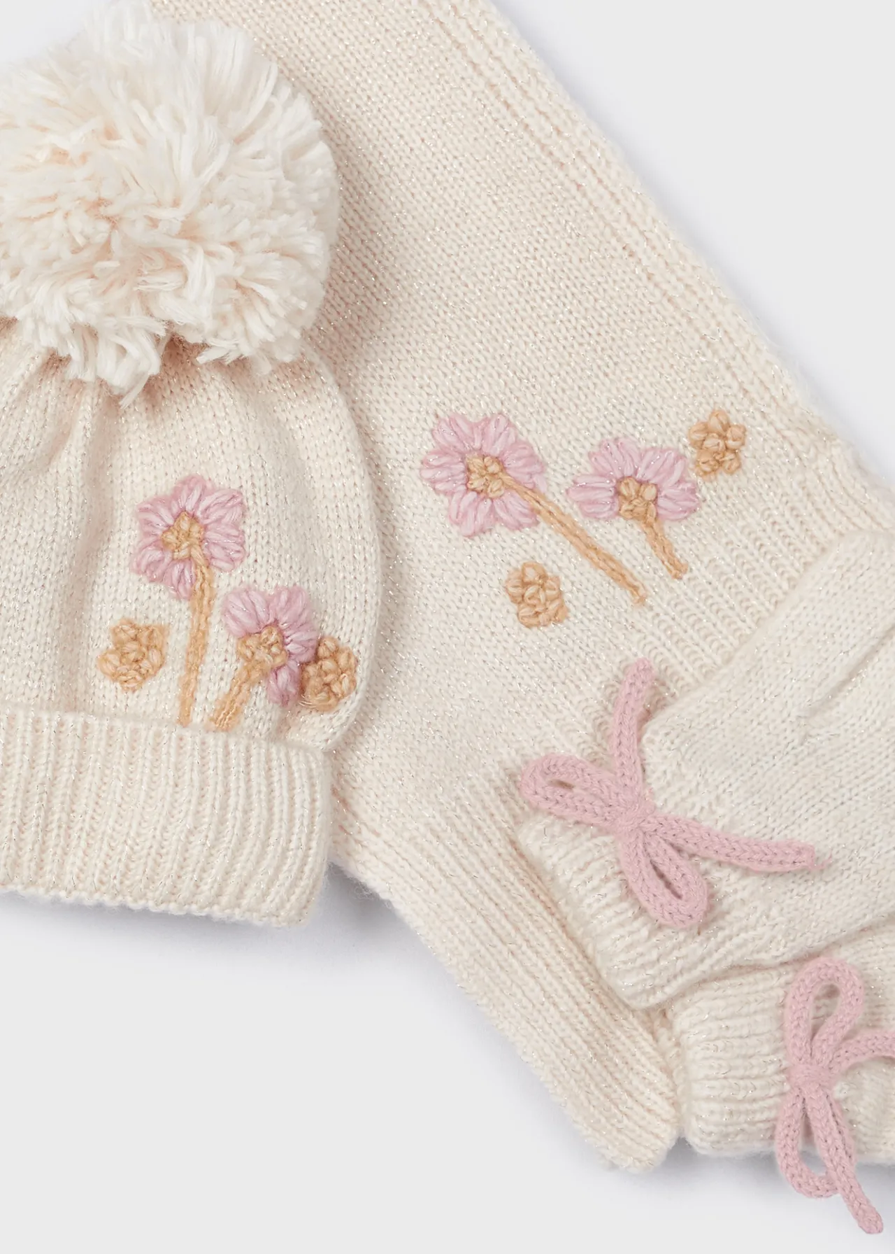 Set 3 pezzi sciarpa fiore bambina^Mayoral Hot