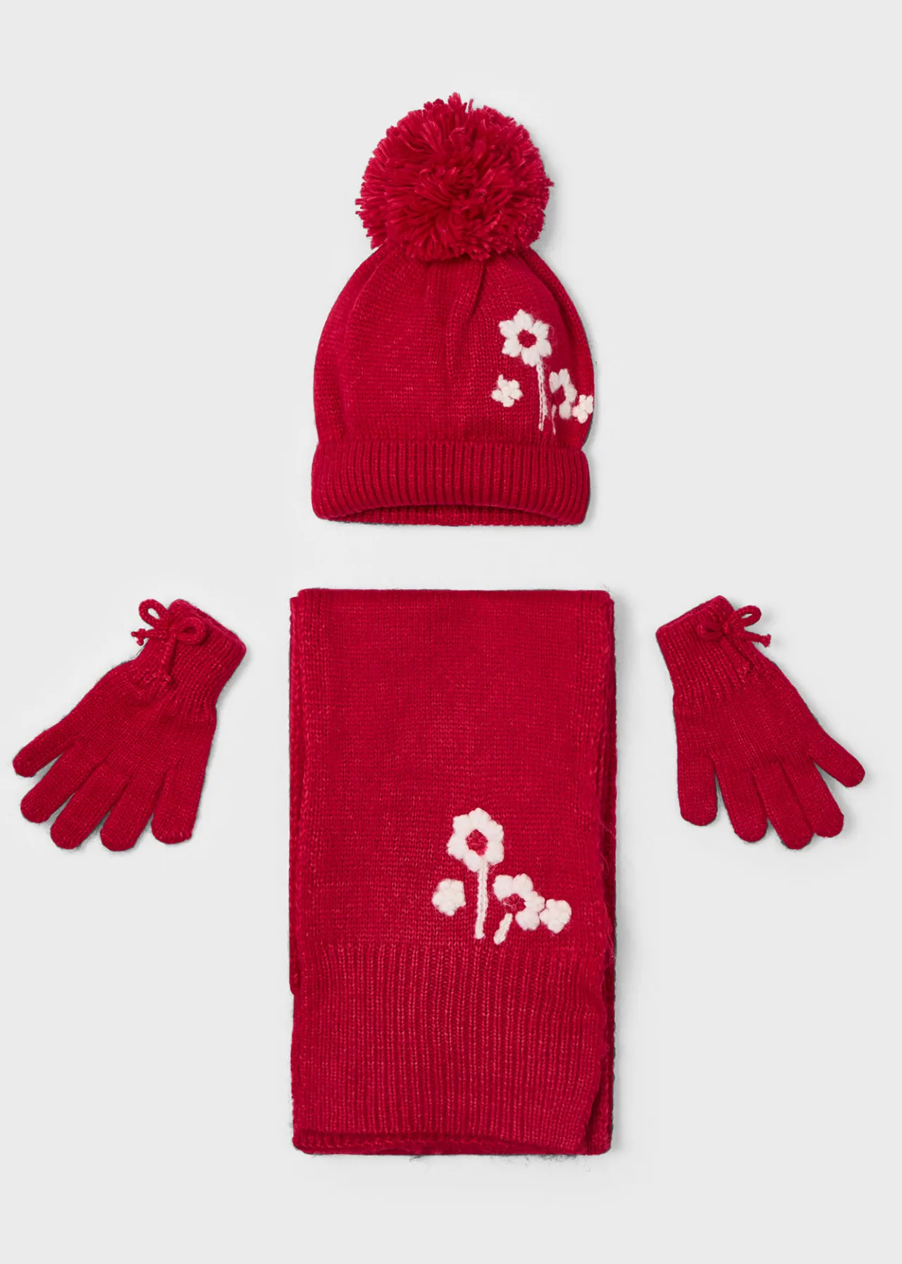 Set 3 pezzi sciarpa fiore bambina^Mayoral Fashion