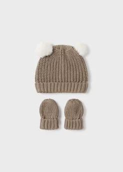 Set cappello e manopole in maglia neonato^Mayoral Cheap