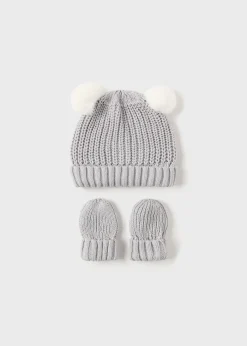 Set cappello e manopole in maglia neonato^Mayoral Hot